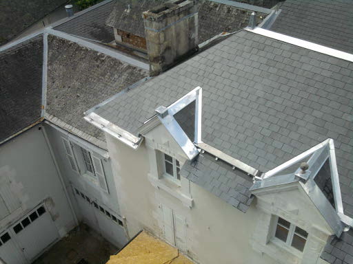Couverture en ardoise vue de l'extérieur