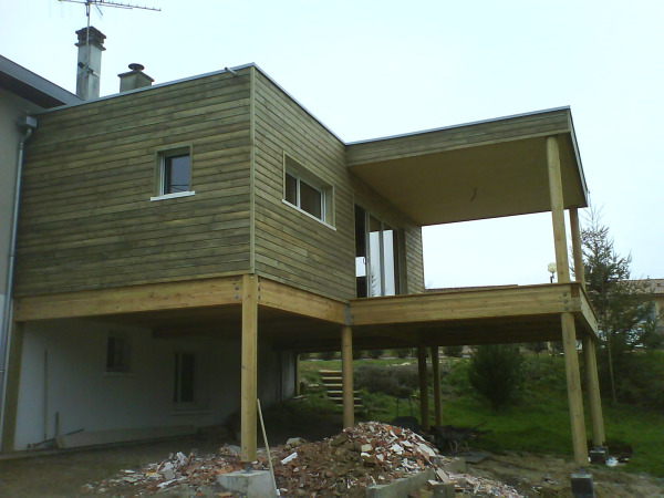 Photo vue de l'extérieur maison finie