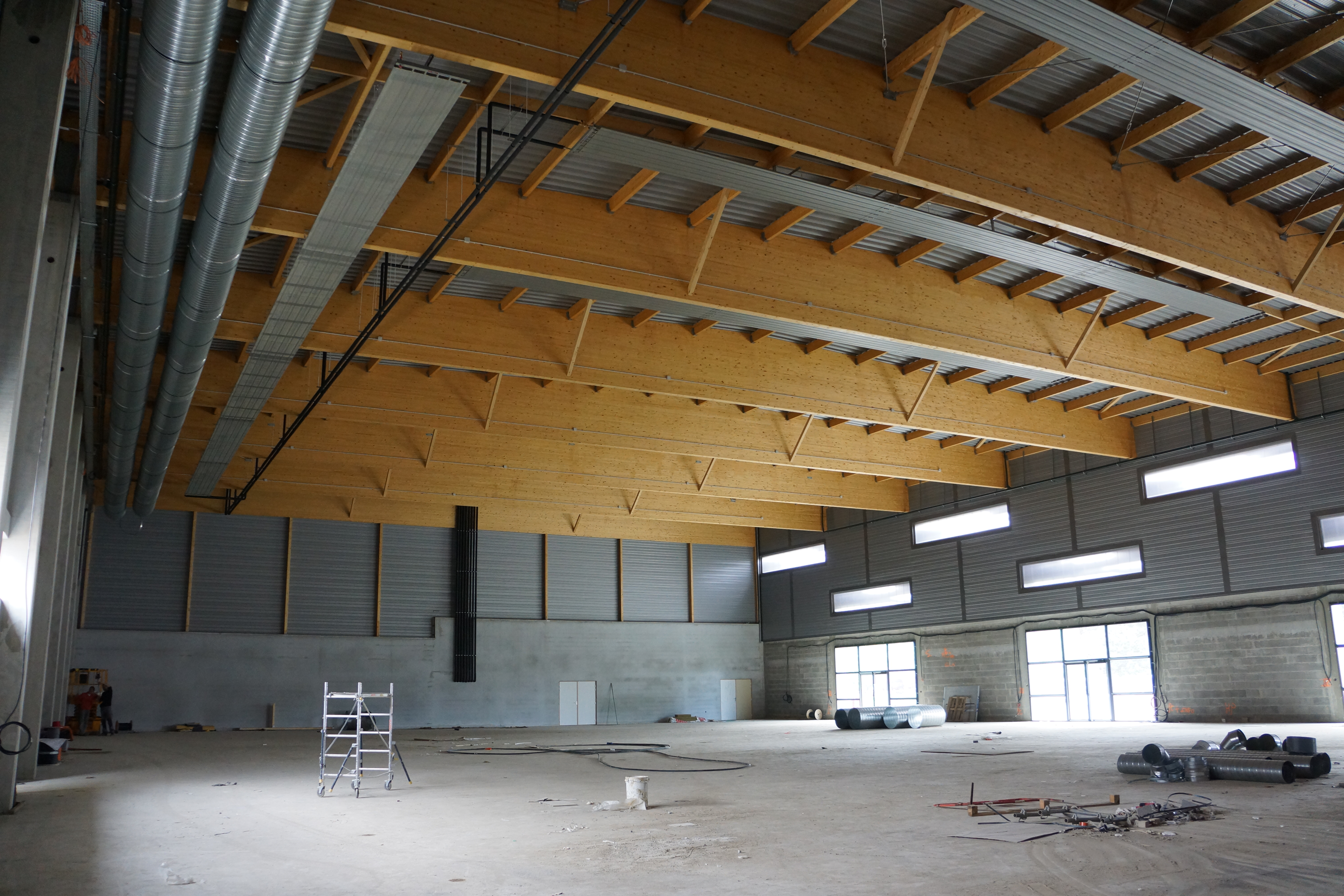 Photo durant les travaux vue de l'intérieur