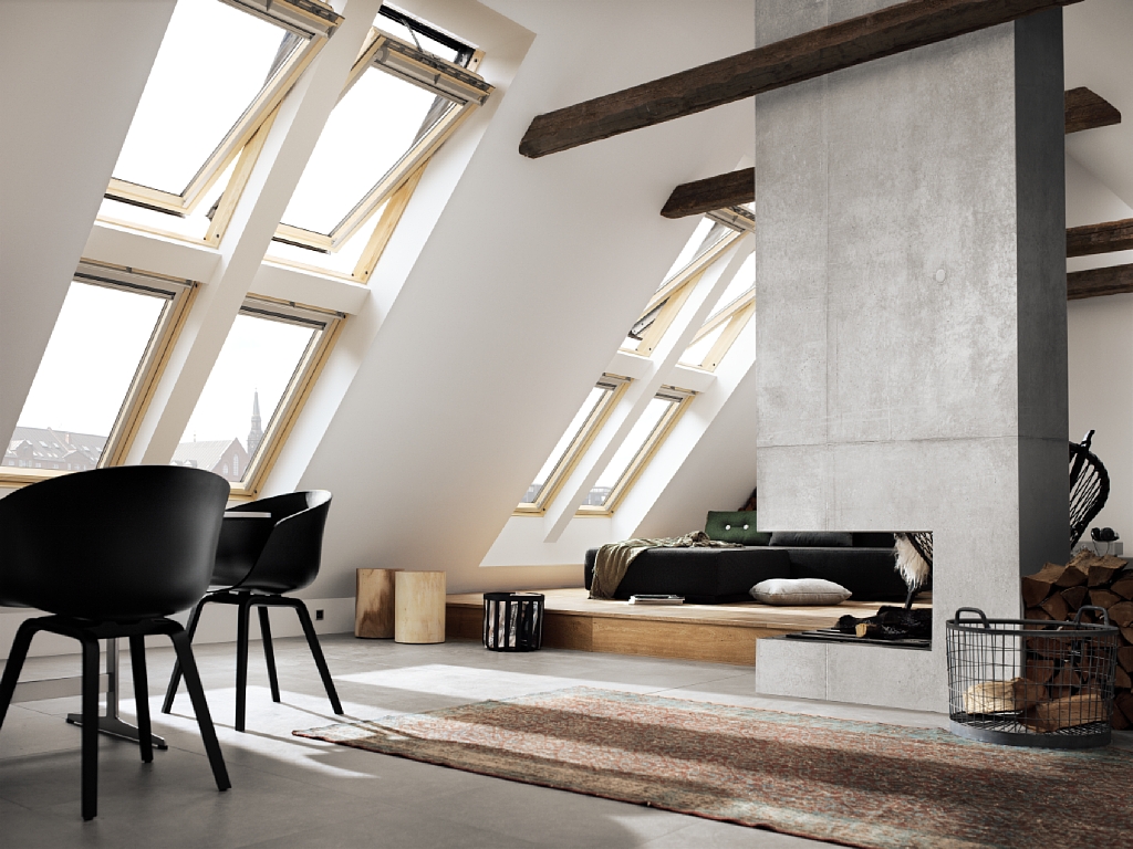Velux posé vu de l'intérieur