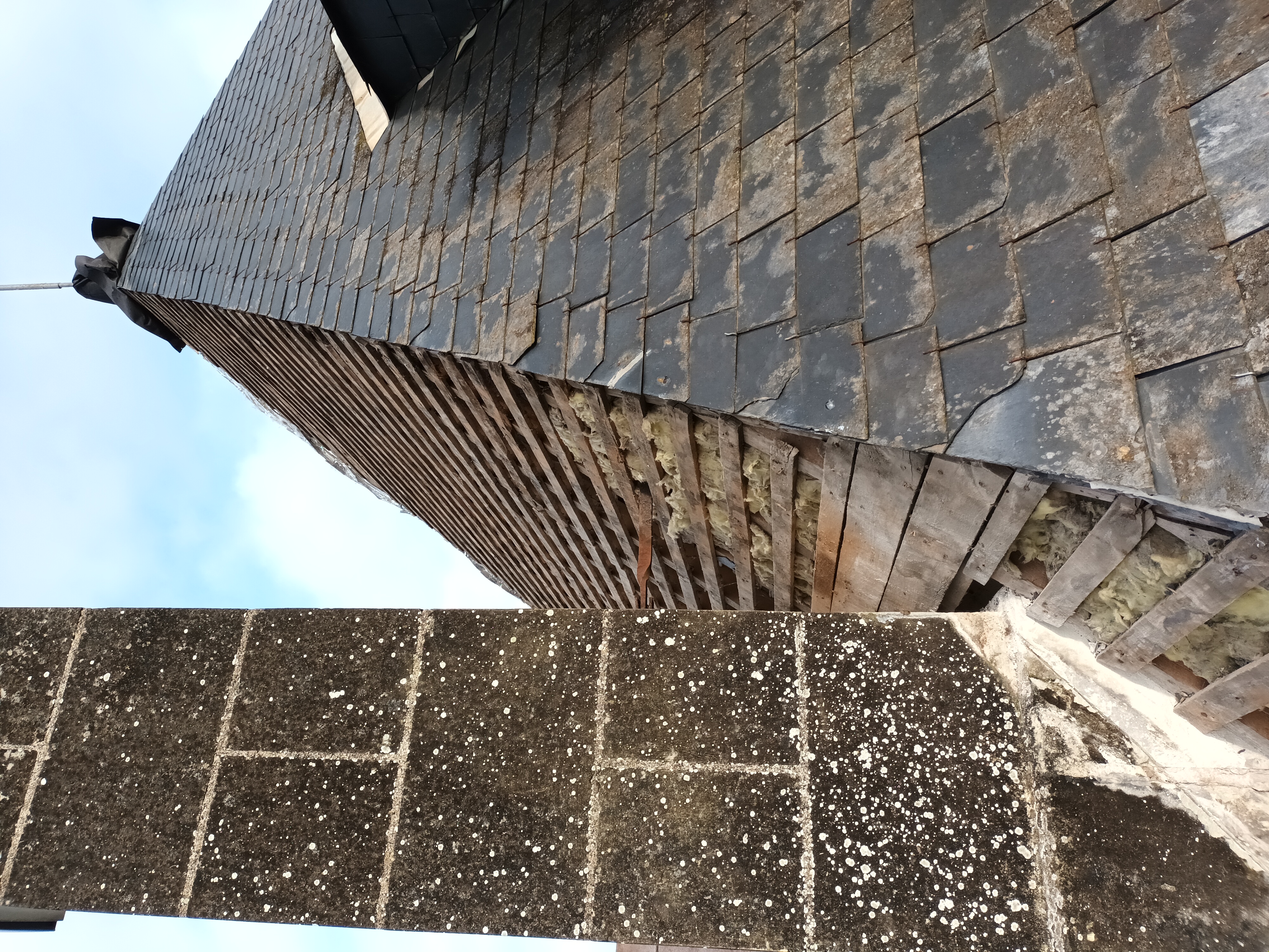 Toiture et charpente avant les travaux