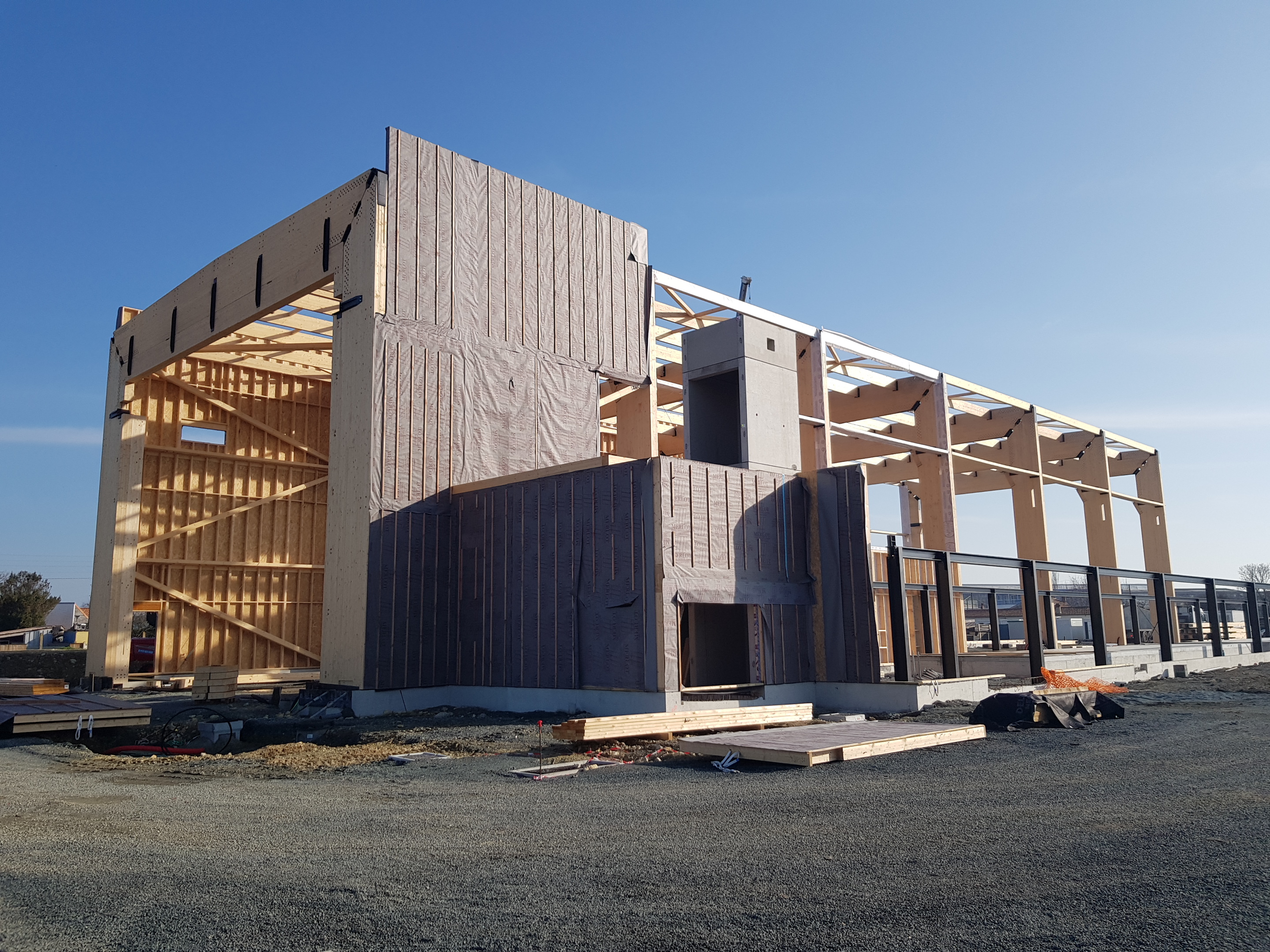 Début du chantier de construction