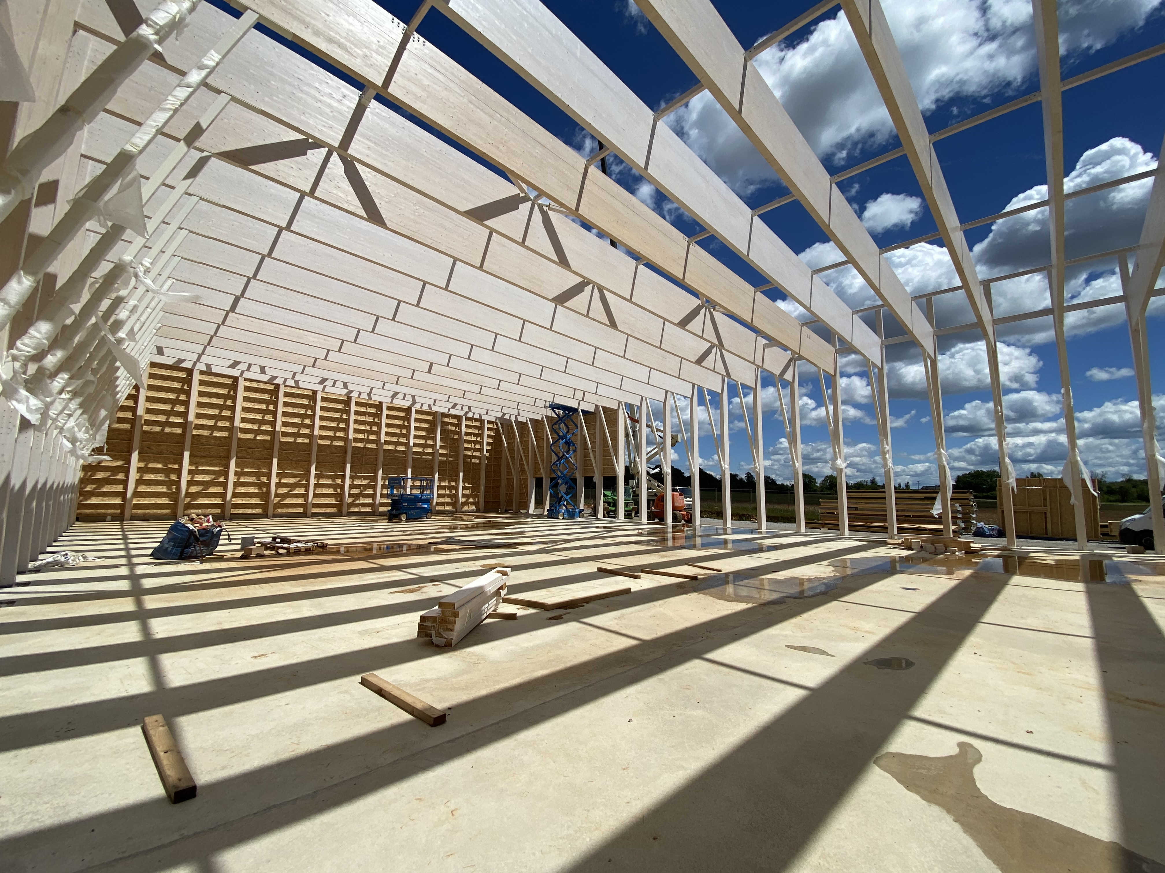Gymnase du collège, en cours de construction