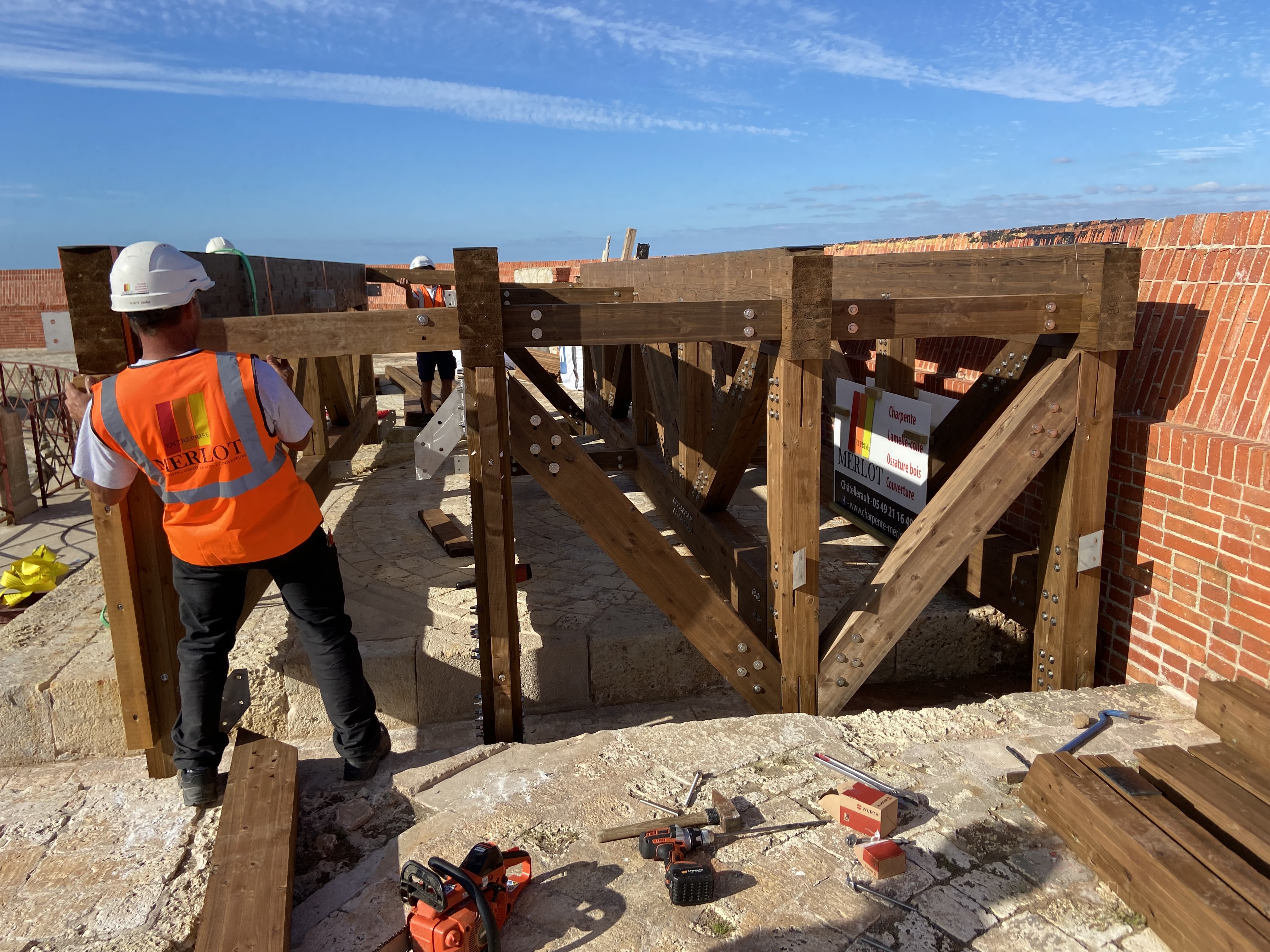 Montage de l'hélisurface