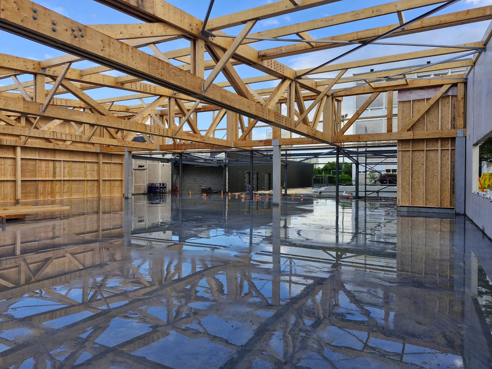 Vu de l'intérieur pendant travaux
